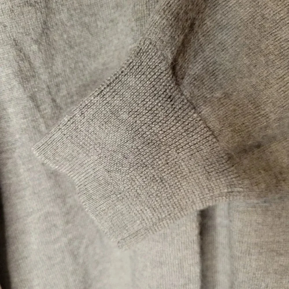 Olive Green 100% Italian Sheep Wool Sweater, Sz M - Picture 6 of 15